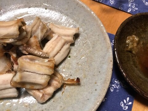 穴子の白焼き わさび醤油添え